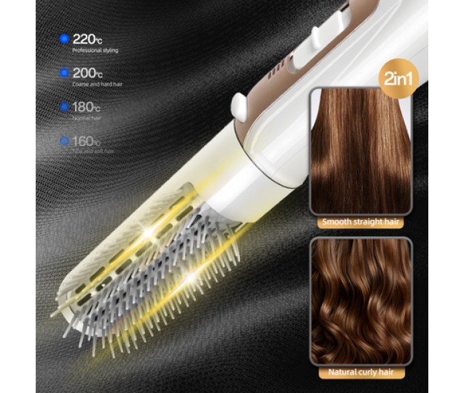 Perie cu Aer Cald HALEY HY-4001 Air 2in1, 800W, 3 Trepte Temperatura, Alb