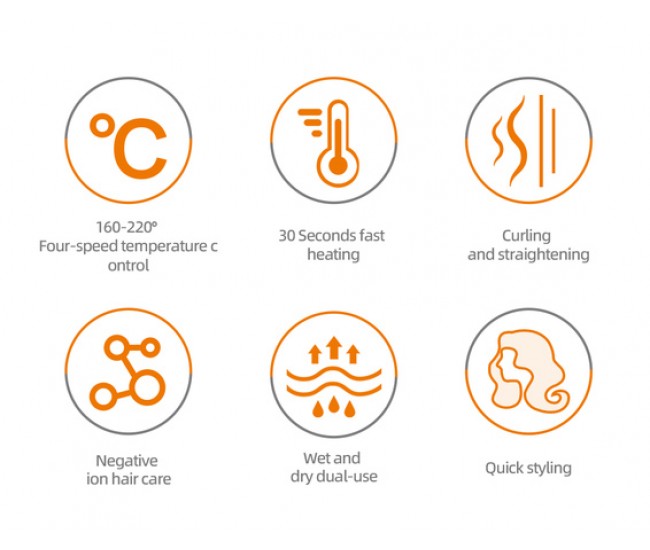 Perie cu Aer Cald HALEY HY-4001 Air 2in1, 800W, 3 Trepte Temperatura, Alb