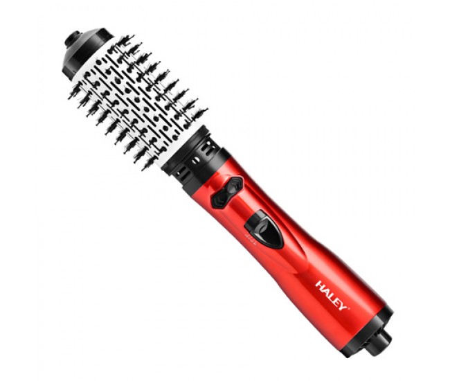 Perie rotativa HALEY, 1200W, 2 viteze, 3 trepte temperatura, Invelis Ceramic, Roșu/Negru HY-1000