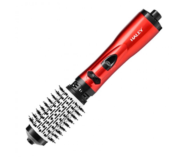 Perie rotativa HALEY, 1200W, 2 viteze, 3 trepte temperatura, Invelis Ceramic, Roșu/Negru HY-1000