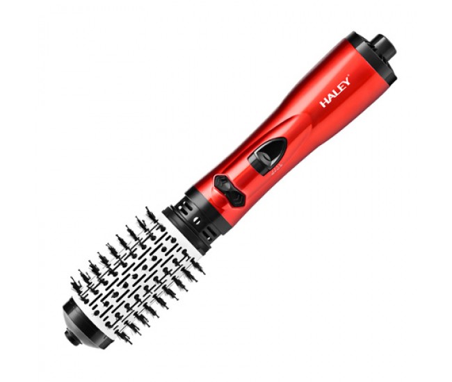 Perie rotativa HALEY, 1200W, 2 viteze, 3 trepte temperatura, Invelis Ceramic, Roșu/Negru HY-1000