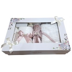 Trusou Botez Mare Celline Lumanare inclusa Alb + Roz TRB535TRC