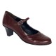 Pantofi dama eleganti din piele naturala cu toc mic de 5cm,  foarte comozi  - P104MARO