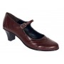 Pantofi dama eleganti din piele naturala cu toc mic de 5cm,  foarte comozi  - P104MARO