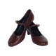 Pantofi dama eleganti din piele naturala cu toc mic de 5cm,  foarte comozi  - P104MARO