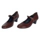 Pantofi dama eleganti din piele naturala cu toc mic de 5cm,  foarte comozi  - P104MARO