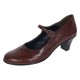 Pantofi dama eleganti din piele naturala cu toc mic de 5cm,  foarte comozi  - P104MARO