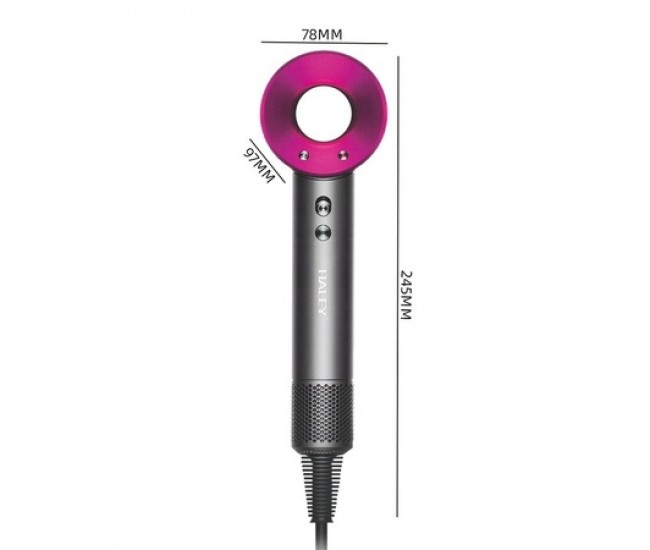 Uscator de Par Profesional HALEY HY-4009 – 1600W, Tehnologie cu Ionizare, Functionare Silentioasa si Control Avansat al Temperaturii