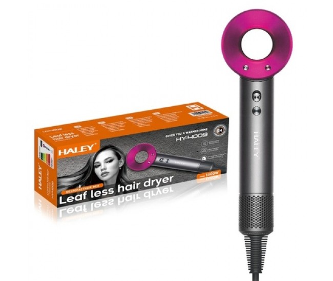 Uscator de Par Profesional HALEY HY-4009 – 1600W, Tehnologie cu Ionizare, Functionare Silentioasa si Control Avansat al Temperaturii