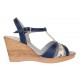 Sandale dama, din piele naturala, Toc 8 cm, Albastru, Color, S47BL1