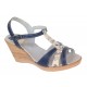 Sandale dama, din piele naturala, Toc 8 cm, Albastru, Color, S47BL1