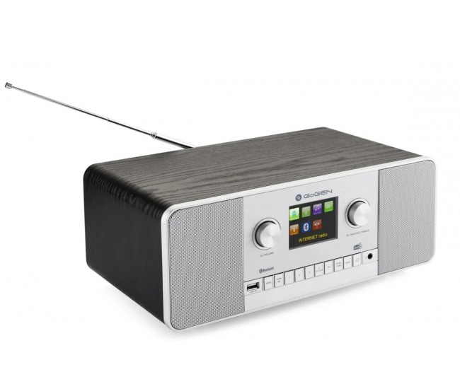 Internet radio GoGEN IR 257 BTDAB, 2x5W, DAB+/FM, LCD, Bluetooth, telecomanda, negru/argintiu