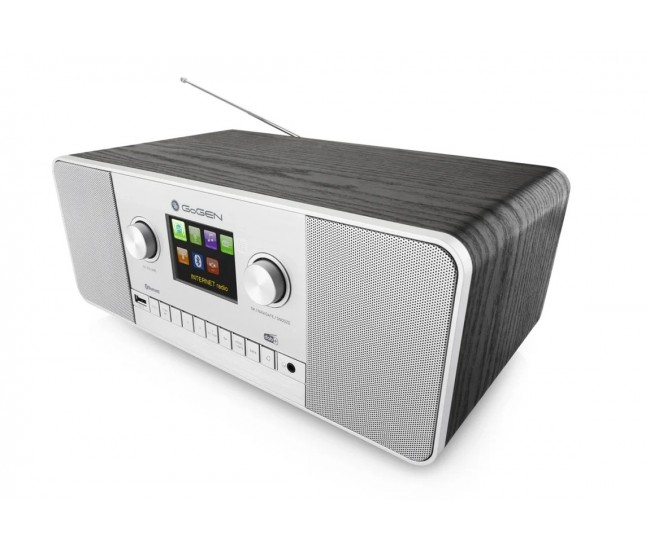 Internet radio GoGEN IR 257 BTDAB, 2x5W, DAB+/FM, LCD, Bluetooth, telecomanda, negru/argintiu