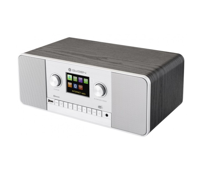 Internet radio GoGEN IR 257 BTDAB, 2x5W, DAB+/FM, LCD, Bluetooth, telecomanda, negru/argintiu