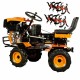 Mini tractor detoolz, 17cp, 530cc, motor pe motorina 4t, 4x4, 4 viteze, pornire electrica, 2 cutii de viteze