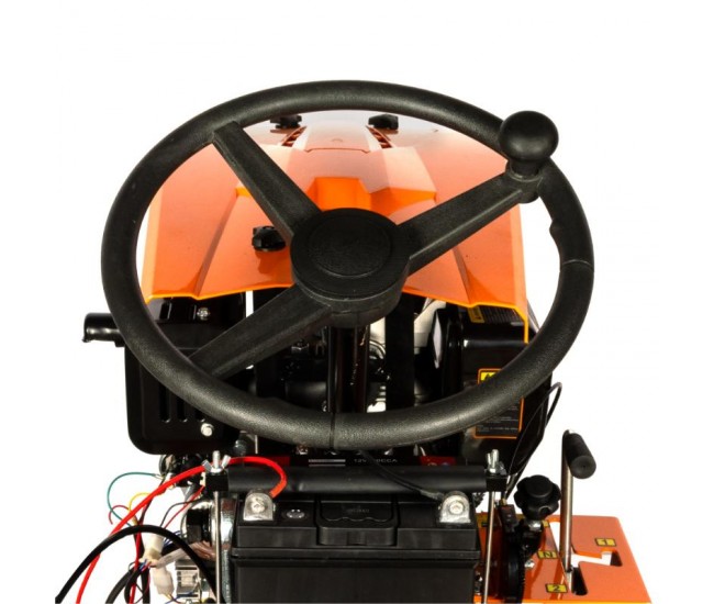 Mini tractor detoolz, 17cp, 530cc, motor pe motorina 4t, 4x4, 4 viteze, pornire electrica, 2 cutii de viteze