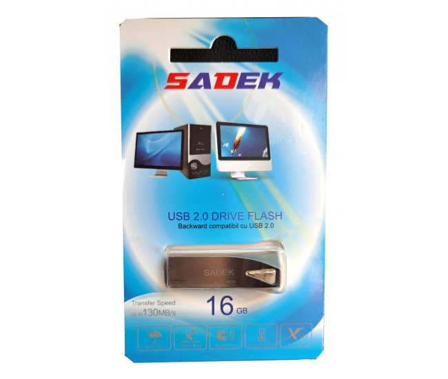 STICK USB, INOX, Memorie 16GB, USB 2.0 - SDK16GB