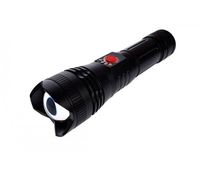 LANTERNA CU LED LUXEON 3W, RAZA VIZIBILA PE DISTANTA LUNGA, INDICATOR NIVEL INCARCARE, ACUMULATOR 26650, 8000mAH, 3.7V