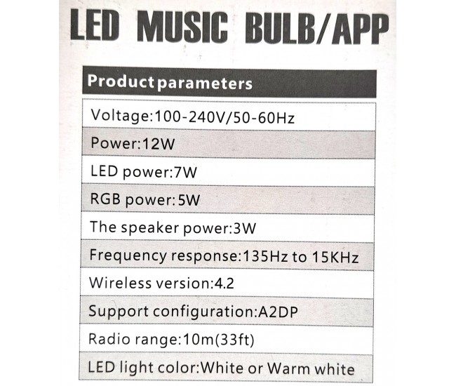 Glob disco si boxa bluetooth, cu proiector de lumini si telecomanda, alb