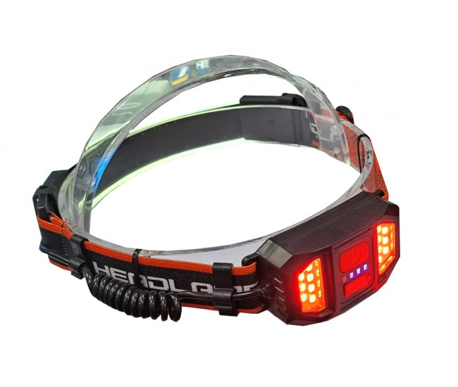 LANTERNA FRONTALA CICLISM, ALB SI ROSU, PENTRU CAP, CU LED-COB FLEXIBIL, FATA, SPATE - G13 LANTERNA FRONTALA CICLISM, ALB SI ROSU, PENTRU CAP, CU LED-COB FLEXIBIL, FATA, SPATE - G13