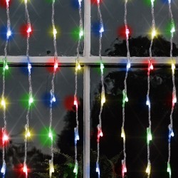 Instalatie pentru fereastra, interior, exterior,  tip plasa 240 leduri multicolore, viteza reglabila, 3m 17910 Instalatie pentru fereastra, interior, exterior,  tip plasa 240 leduri multicolore, viteza reglabila, 3m 17910