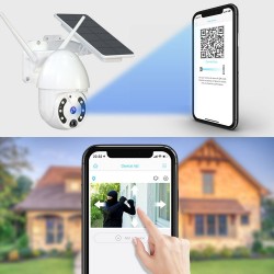 Camera de supraveghere cu 4G, WIFI, 2MP, 1080p, de exterior, Full HD, Panou solar 7.8W