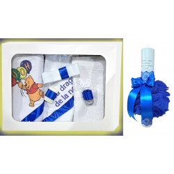 Set Trusou si lumanare pentru botez fetite si baieti, set complet pentru biserica ALBINUTA 4