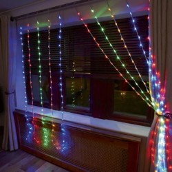Instalatie pentru fereastra, interior, exterior,  tip plasa 240 leduri multicolore, viteza reglabila, 3m 17910 Instalatie pentru fereastra, interior, exterior,  tip plasa 240 leduri multicolore, viteza reglabila, 3m 17910