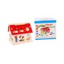 Casa din lemn cu forme geometrice si cifre - Jucarie puzzle educativa pentru copii!