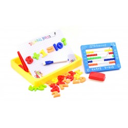 Tabla magnetica cu 2 fete + trusa didactica, cu litere si cifre magnetice