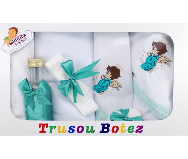 Trusou personalizat pentru botez fetite si baieti - set biserica TB21563