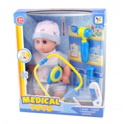 Set Doctor cu bebelus, accesorii cu sunete si lumini 66001A