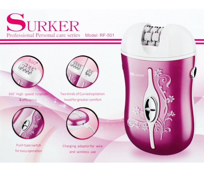 Aparat electric pentru epilat reincarcabil, epilator 2 in 1 SURKER