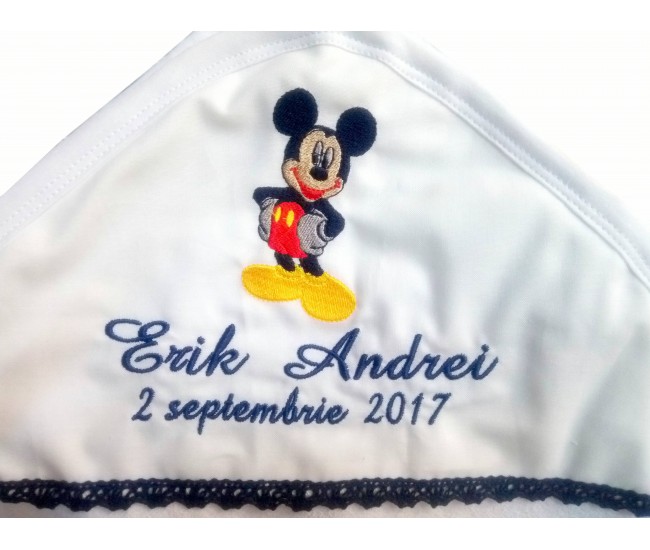 Trusou botez personalizat baieti cu Mikey Mouse - set complet biserica TB99153