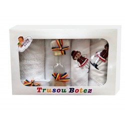 Trusou botez personalizat - traditional pentru fetite si baieti - set complet biserica T5464