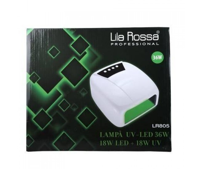 Lampa LED + UV pentru manichiura 36W Lila Rossa Professional LR805 Silver