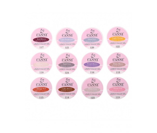 Set 12 geluri colorate Canni Natural Set 12 geluri colorate Canni Natural
