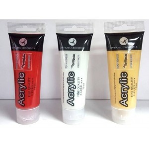 Vopsea acrilica 75ml GOLD - ROSU - ALB