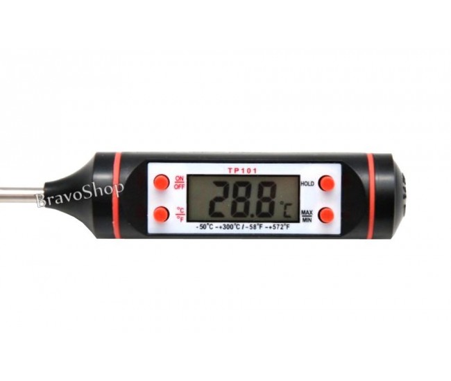 Termometru digital universal cu sonda si afisare LCD - Ideal pentru alimente, lichide, camera etc.