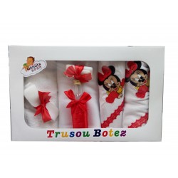 Trusou botez fetite cu Minnie - set personalizat biserica TB24ALINUTA