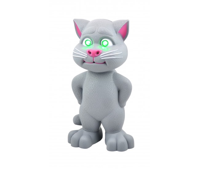 Motanul vorbitor jucaria Big Talking Tom, cu suntete si lumini LX175A