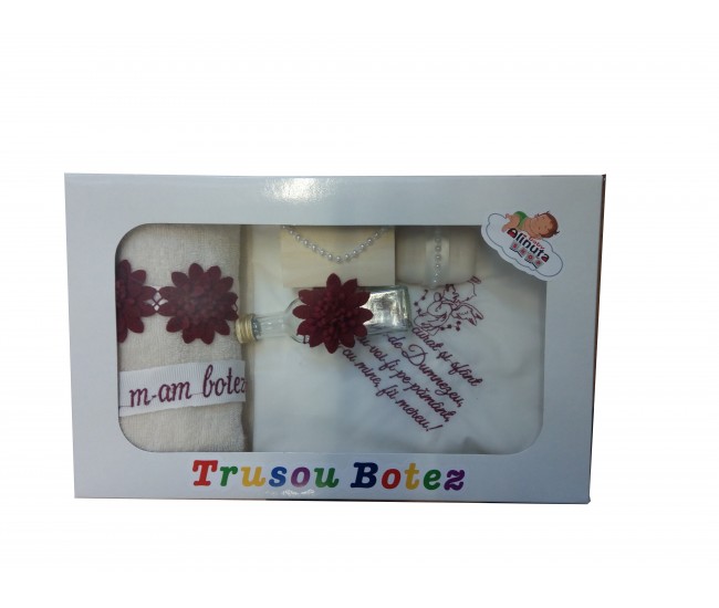 Trusou botez fetite  - set personalizat biserica TB30ALINUTA