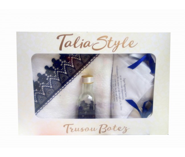 Trusou Botez pentru fetite - set complet pentru biserica Talia01 Trusou Botez pentru fetite - set complet pentru biserica Talia01