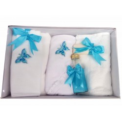 Trusou botez fetite cu fluturasi -set personalizat biserica BVSG