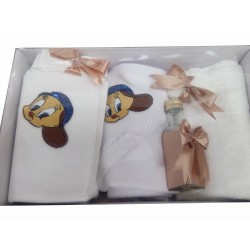Trusou botez cu Tweety -set personalizat biserica BVSU