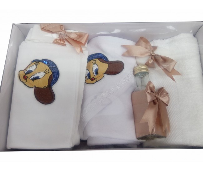 Trusou botez cu Tweety -set personalizat biserica BVSU