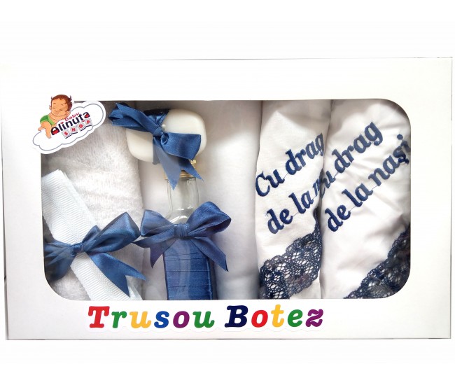 Trusou botez baieti si fetite - set personalizat biserica TB32ALINUTA