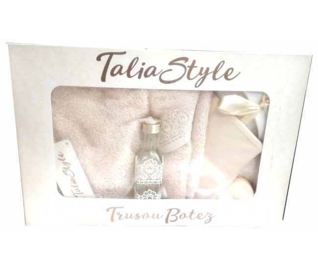 Trusou Botez pentru fetite - set complet pentru biserica Talia03 Trusou Botez pentru fetite - set complet pentru biserica Talia03