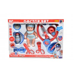 Set doctor de jucarie pentru copii, cu o multime de unelte si accesorii, sunete si lumini - ELE661212 Set doctor de jucarie pentru copii, cu o multime de unelte si accesorii, sunete si lumini - ELE661212