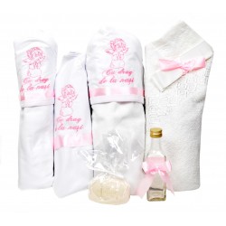 Trusou pentru botez fetite - set complet pentru biserica TB357D